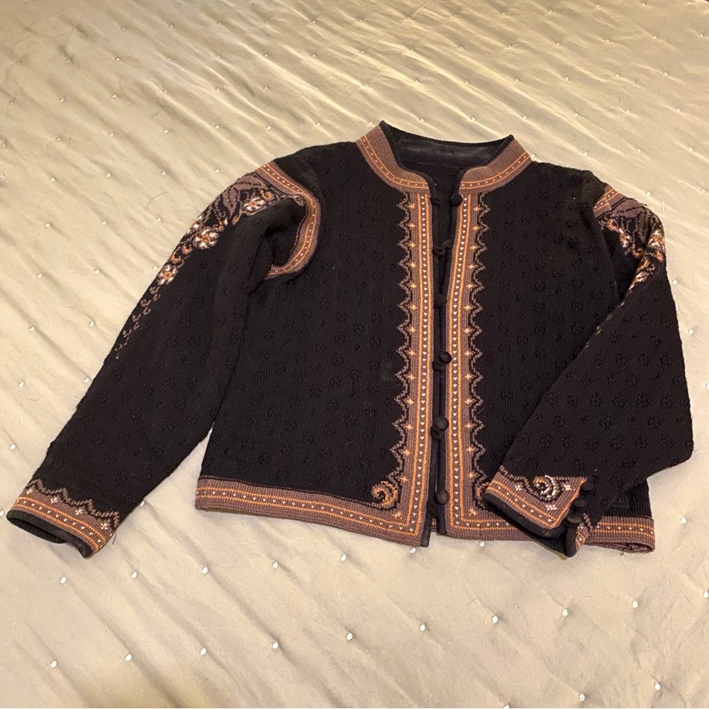 Black Dale of Norway 100% Wool Cardigan